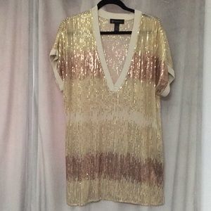 INC International Concepts.  Sequin top.